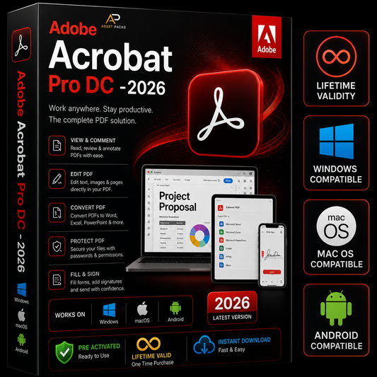 Adobe Acrobat Pro DC -2026 Latest Version | Lifetime Activation | by Asset Packs